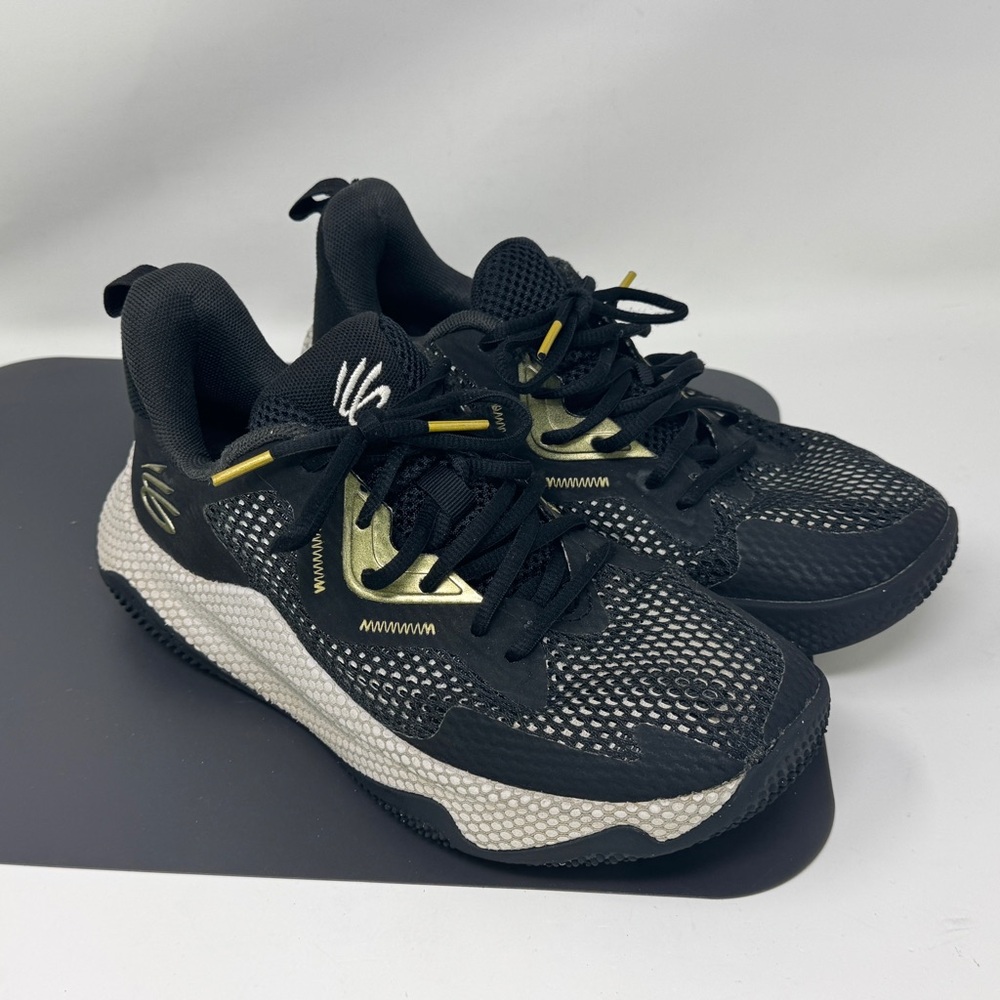 Under Armour Curry HOVR Splash 3 Mens sz 7.5 Basketball Shoes Black 3026899-002